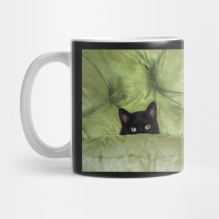 Green-Eyed Girl On Papason Chair Mug